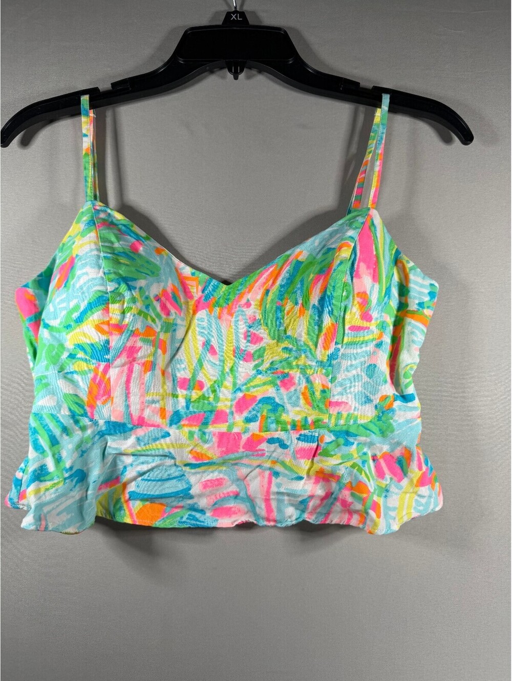 Lilly Pulitzer Women's Gardenia Peplum Top in Gateway Garden Print Size 4